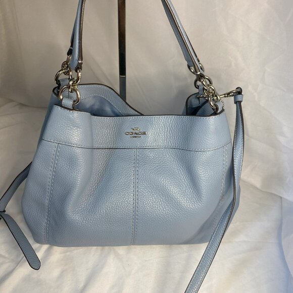 Coach Small Lexy Shoulder leather Bag--F28992 in blue